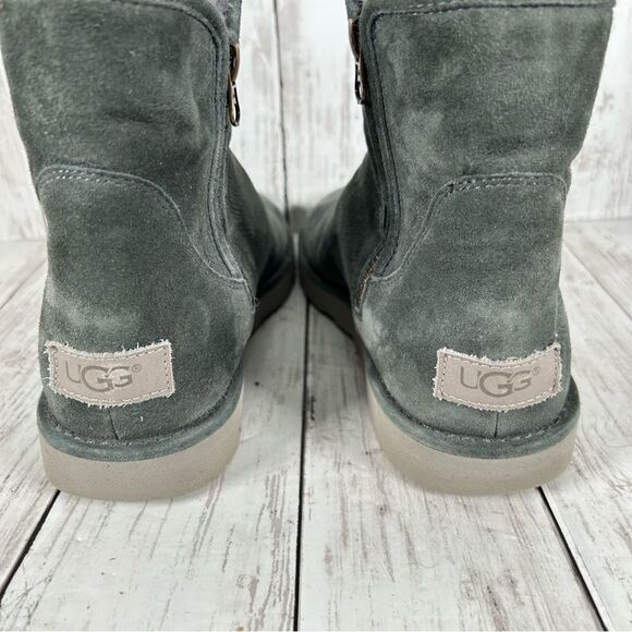 UGG Abree Mini Green Gray Ankle Boots Women’s Size 10 EU 41 S/N 1016548 - Picture 8 of 10